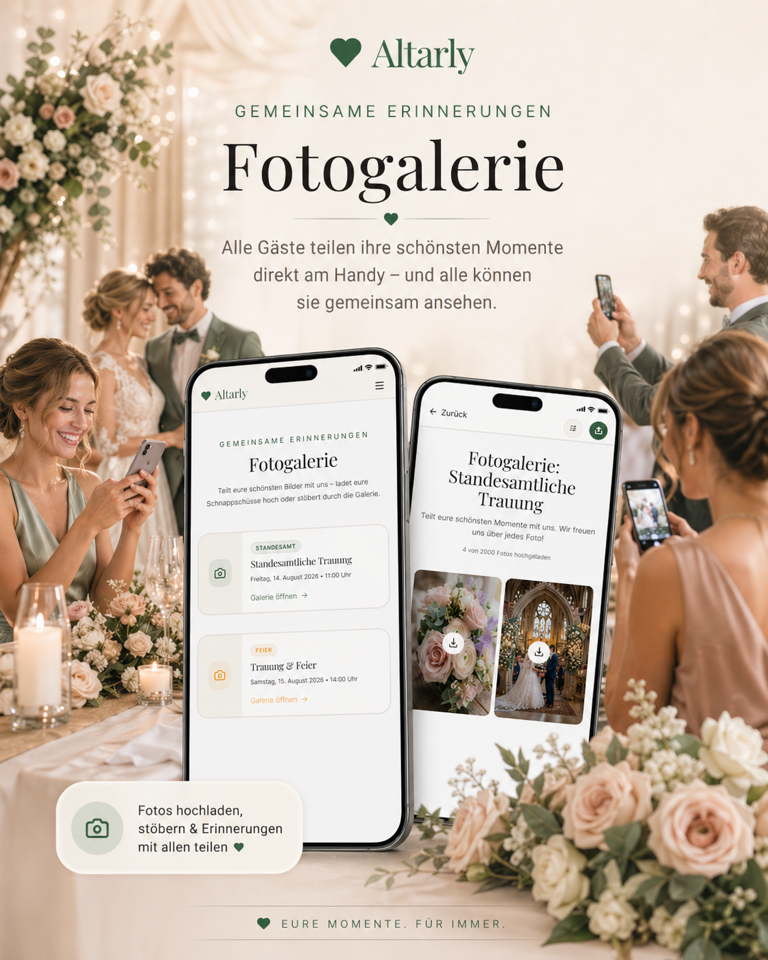 Fotogalerie für eure Hochzeitsbilder